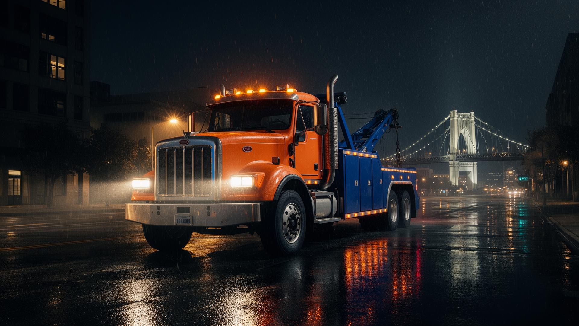 Tow truck on a Sacramento street